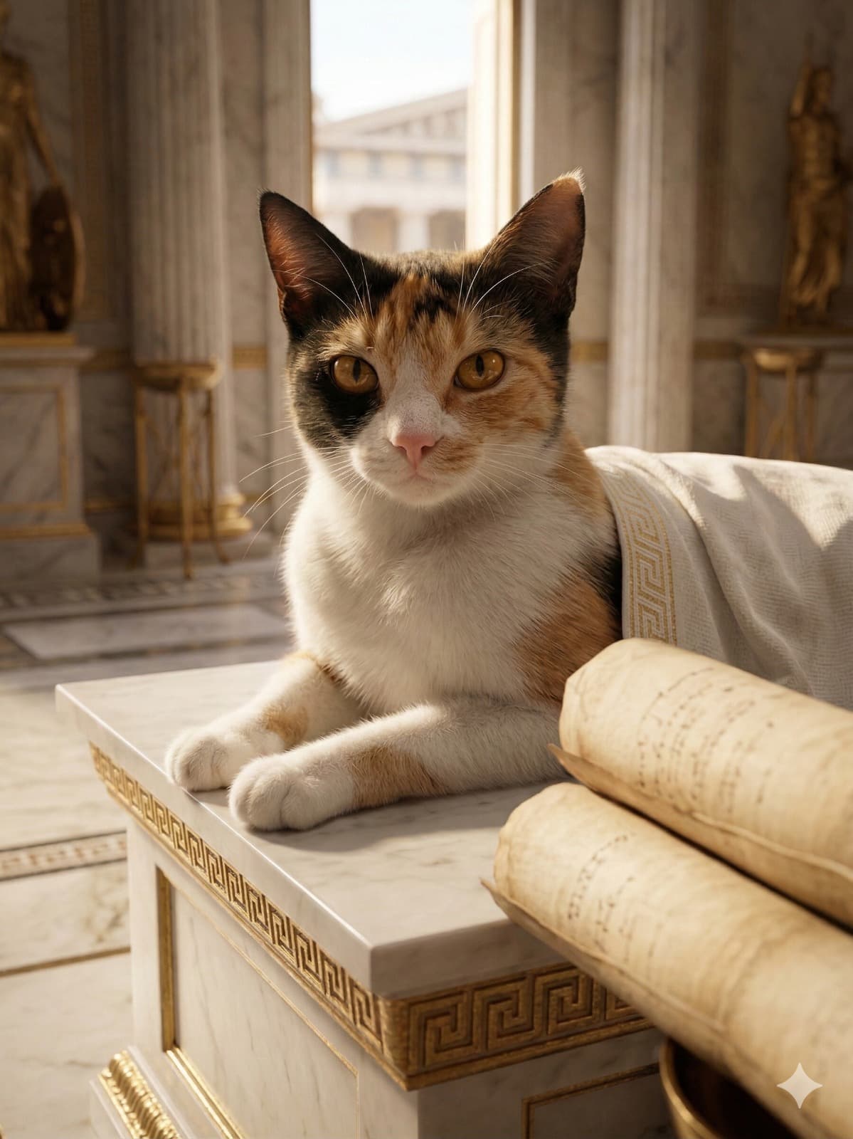 Retrato de Atena em estilo Parthenon