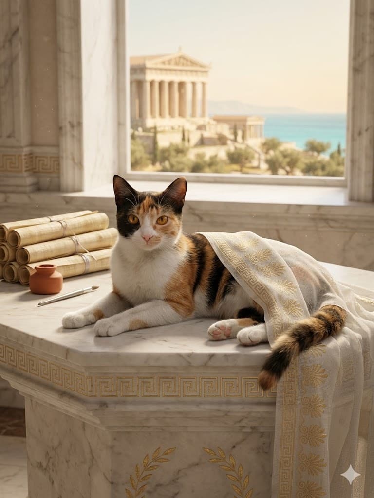 Retrato de Cleo em estilo Templo Grego