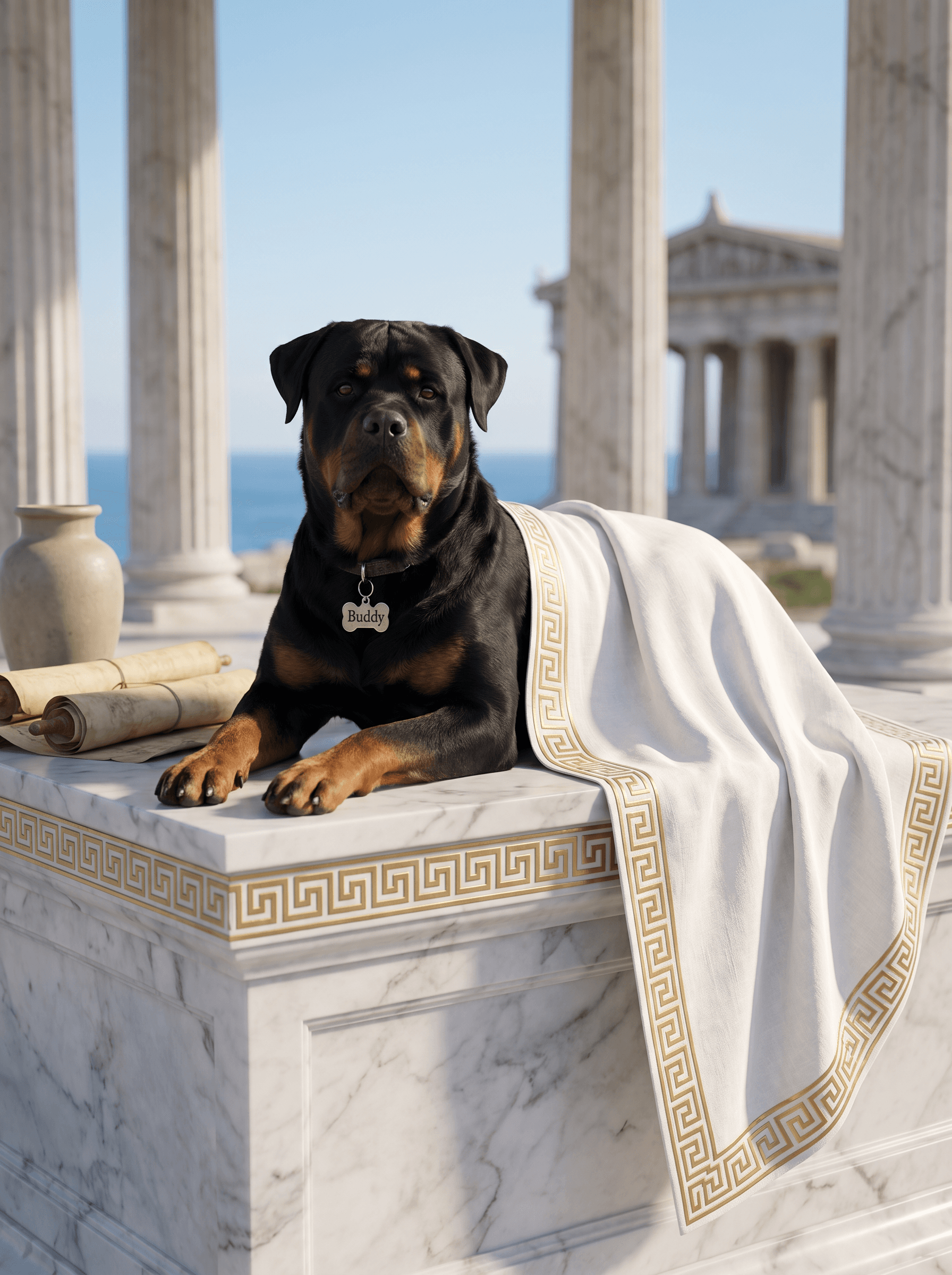 Retrato de Zeus em estilo Grécia Antiga